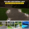 VEVOR Driveway Lights 4-Pack Solar Driveway Lights Bright White with Screw Solar Deck Lights Outdoor Waterproof Wireless Dock Lights 6 LEDs for Path W