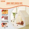 VEVOR Kids Play Tent, Kids Tent for Kids 1-5 Years Old, Toddler Tent with Mat and Tent Lamp, Tent for Kids with Windows for Indoor and Outdoor