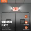 VEVOR LED Exit Sign with Emergency Lights, Two Heads Emergency Exit Light with Battery Backup, Combo Red Letter Fire Exit Lighting