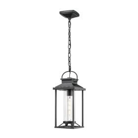 Outdoor Pendant Lights for Porch, Black Exterior Chandelier for Gazebo