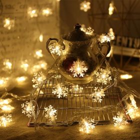 Led Christmas Holiday Decorative Lights Santa Claus Snowman Lights String Solar Lights (Pattern: snoeflake, size: 7M50L)