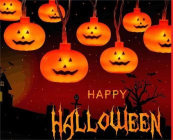 Halloween Decoration Jack-O '-Lantern Led String Of Lights Battery Box Party Halloween Jack-O' -Lantern String (Length: 5m20l-usb)