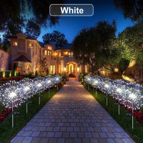 1 Pack Solar Firework Light Outdoor, IP65 Waterproof Solar Garden Flower Lights With 8 Lighting Modes, Decorative Fairy Lights With Stake (Color: White, size: 8 Mode 240LEDS)