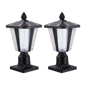 Solar Column Headlights With Dimmable LED(2 pack) (Color: As Pic)