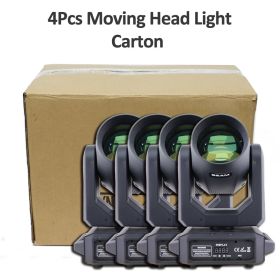 4Pcs/Lot LED 200w Beam Spot Moving Head 18 Prisms Wedding Holiday Party Stage Effect Lighting Dj Disco Gobo Strobe Lamp (Color: 4Pcs Carton Case, Plug Type: US PLUG)