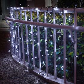 Solar String Lights LED Solar Power Fairy String Light 12M 100 LEDs 8 Lighting Mode Multicolor Waterproof Starry String Lights (Light Color: Cool White)