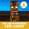 1pc, Drum Tiki Solar Light For Home And Outdoor Decor, Drum Tiki Solar Powered Flickering LED Garden Light Backyard Bongo Tiki Halloween Decorati