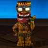 1pc, Drum Tiki Solar Light For Home And Outdoor Decor, Drum Tiki Solar Powered Flickering LED Garden Light Backyard Bongo Tiki Halloween Decorati